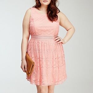 Forever 21+ Pink Lace Dress